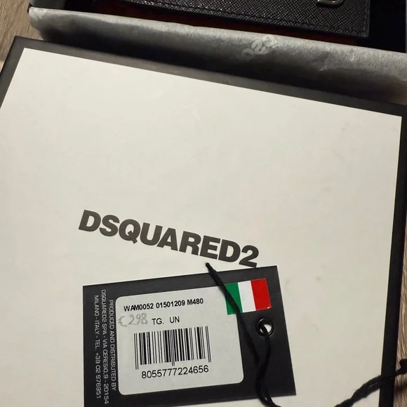 Dsquared2 Saffiano Leather Bifold Wallet